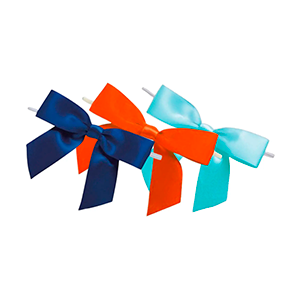 Photo of pre-tied bows in various colors