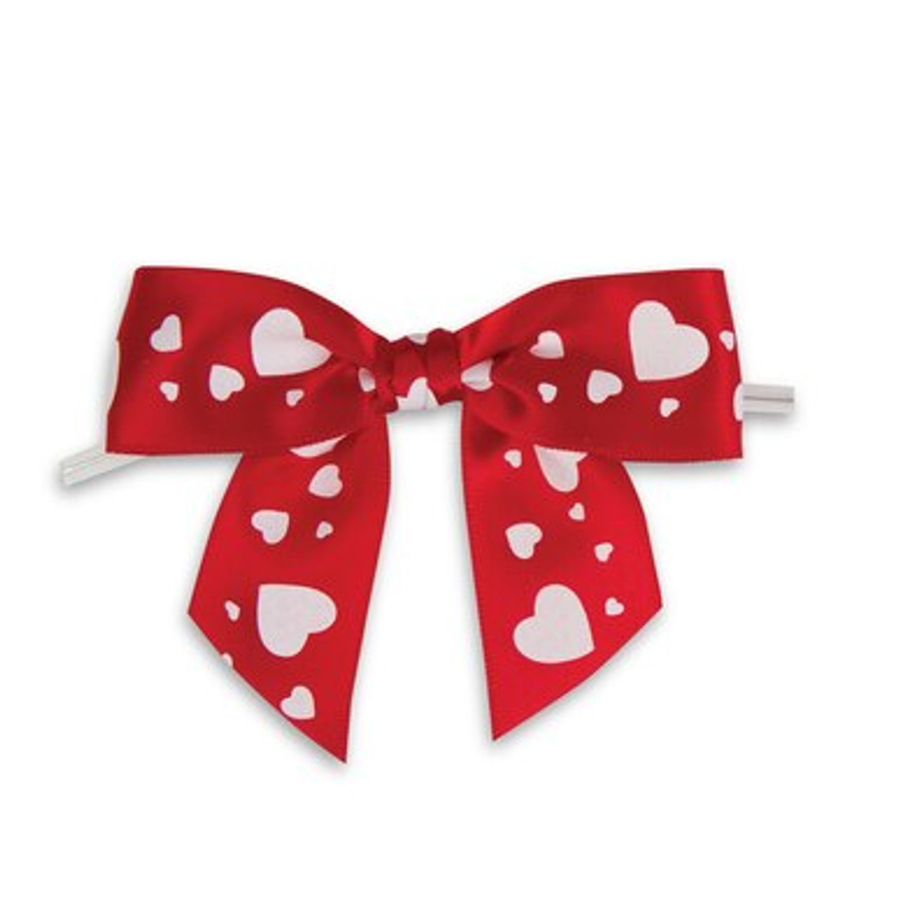 Valentine Print Pre-Tied Bows (Pack of 100) - Glerup Revere Packaging