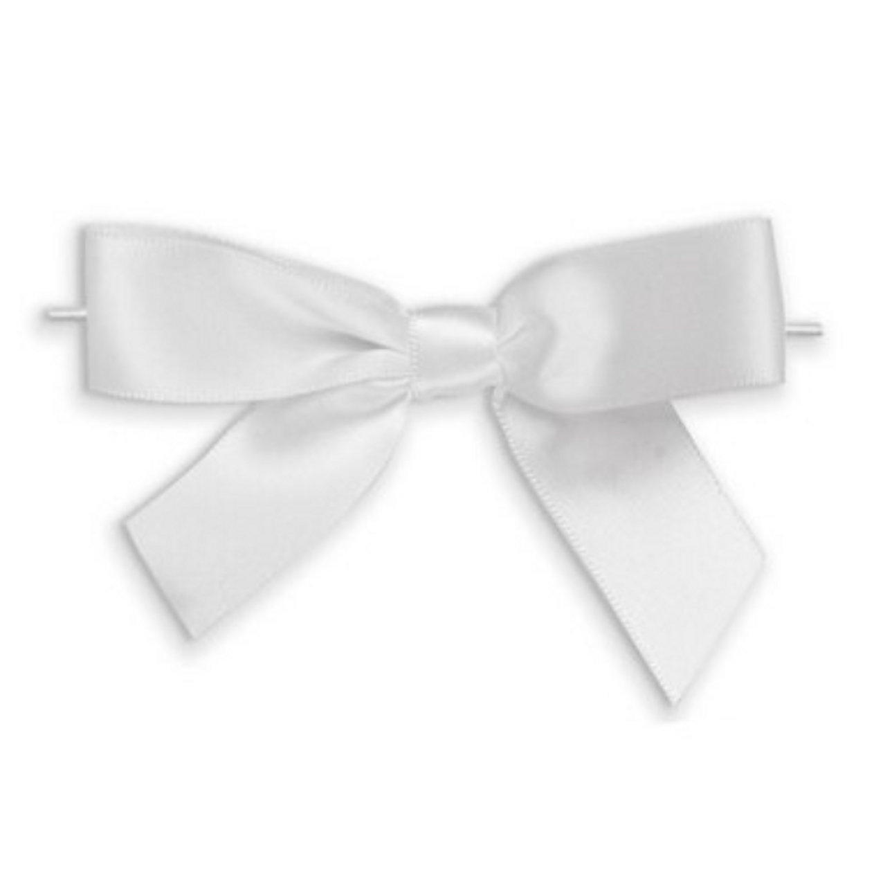 7/8 Ribbon - Pre-Tied Satin Twist Tie Bows - Chocolate Brown - 100 Bows