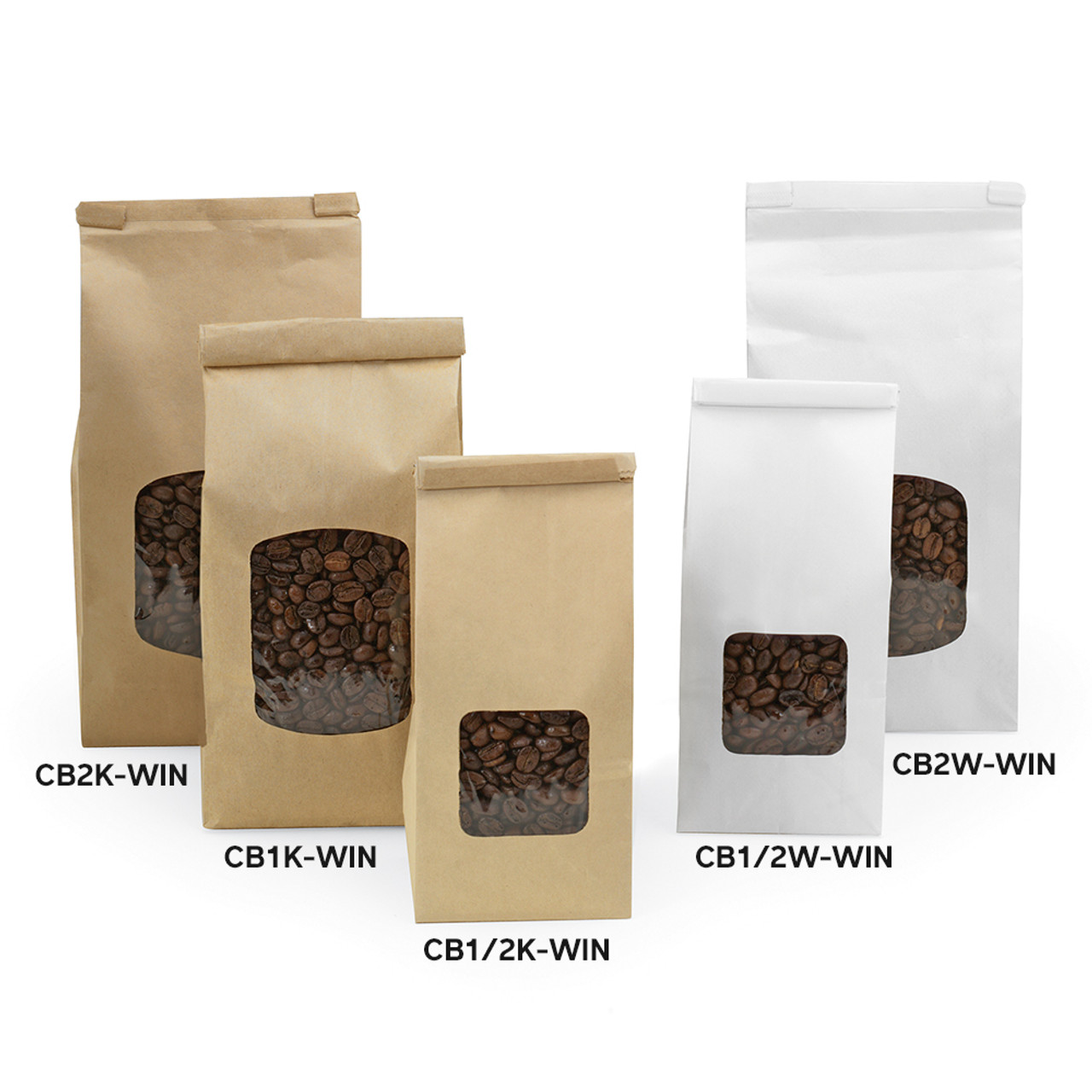 50pcs Stand Up Coffee Beans Packing Bags with Air Valve, Flat Bottom Kraft  Paper Zipper Bag