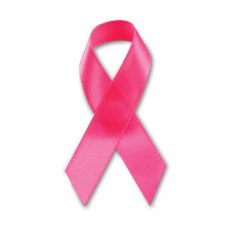 Breast Cancer Awareness Self Adhesive Ribbon Loop (Pack of 100)