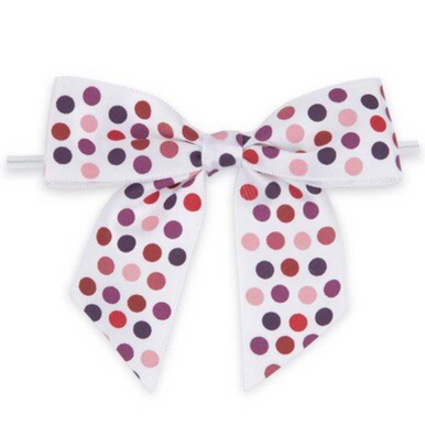 Valentine Print Pre-Tied Bows (Pack of 100) - Glerup Revere Packaging