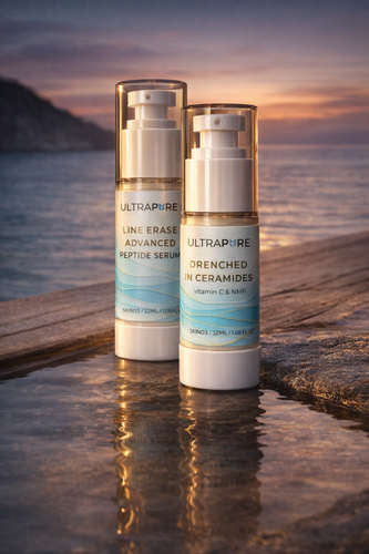 Perfect Anti Aging Duo (Line Erase Advanced Peptide Serum & Drenched In Ceramides) 
