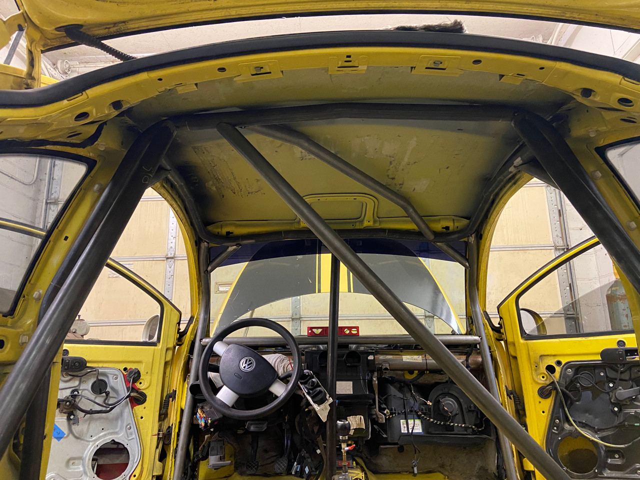 2001 Volkswagen Beetle 24 Hours of Lemons Roll Cage Custom Fabrication