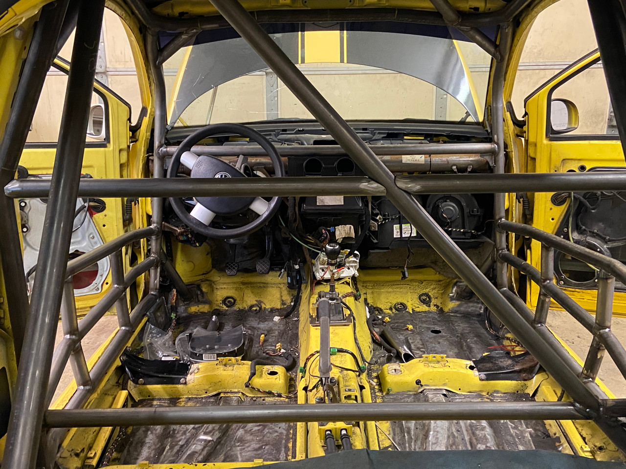 2001 Volkswagen Beetle 24 Hours of Lemons Roll Cage Custom Fabrication