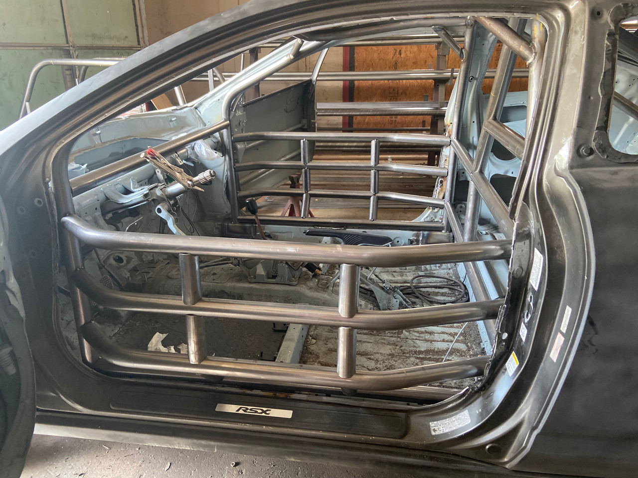 01-06 Acura RSX Limited Sportsman Circle Track Roll Cage, In Shop Fabrication