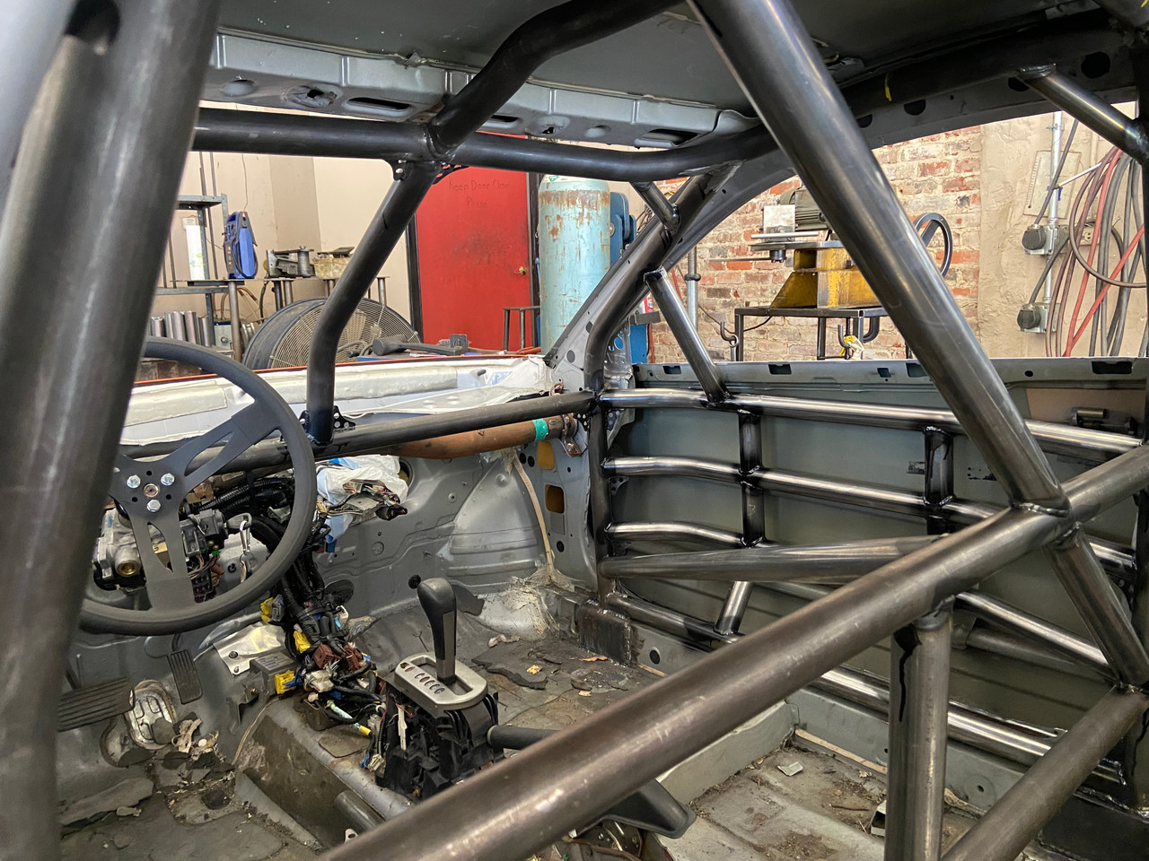 01-05 Honda Civic Limited Sportsman Circle Track Roll Cage, In Shop Fabrication