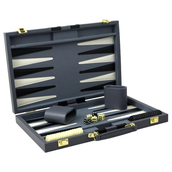 Set joc Table deluxe in servieta pentru table neagra din piele