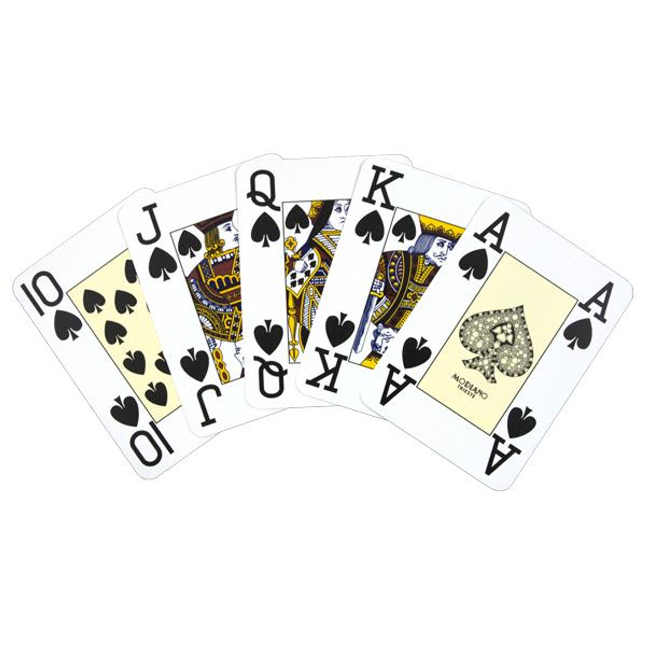 Carti profesionale de poker MODIANO Cristallo 100% plastic cu index mare pe 4 colturi albastru