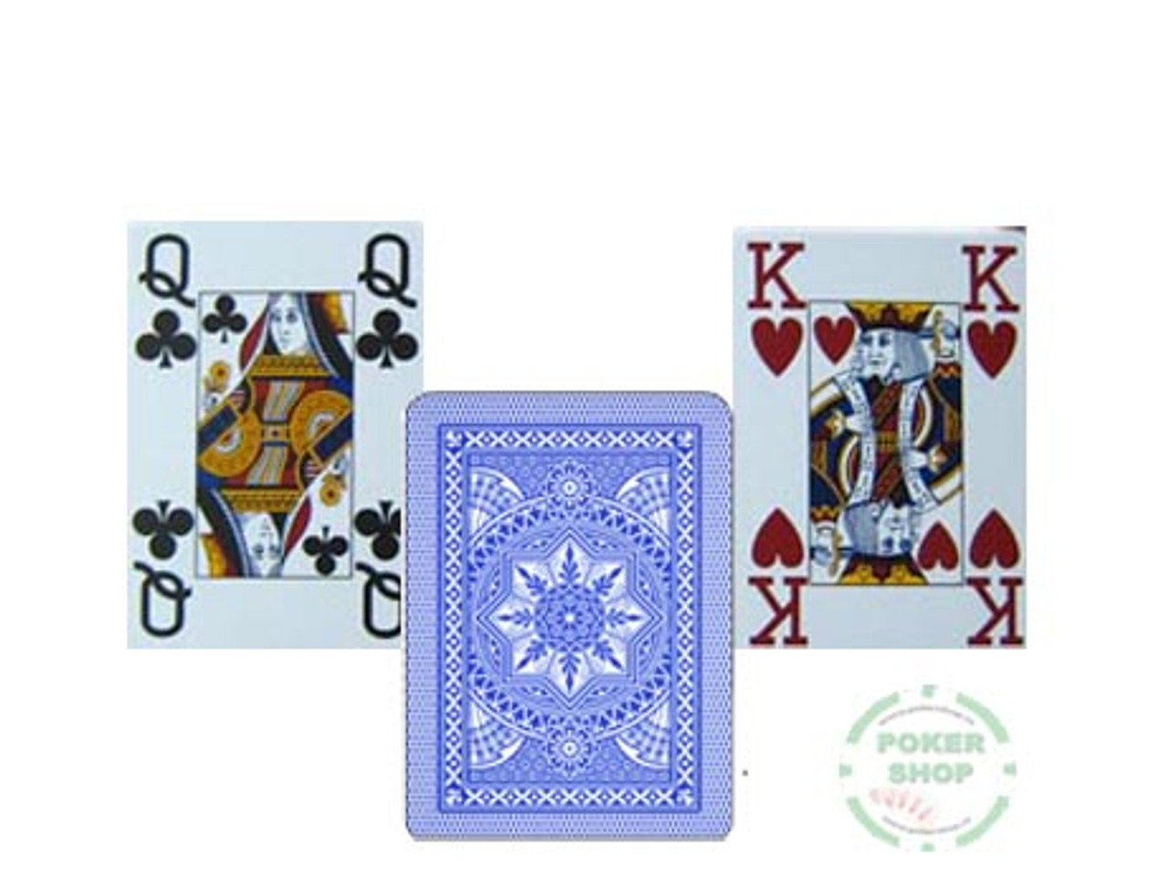 Carti profesionale de poker MODIANO 100% plastic cu index mare pe 4 colturi albastru deschis