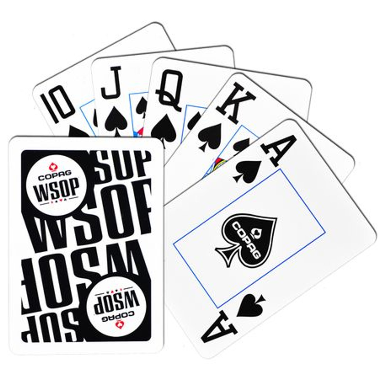 Carti profesionale WSOP 100% plastic cu JUMBO index si spate negru