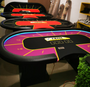 Masa poker cu led pentru 10 jucatori si loc de dealer