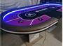 Masa poker cu led pentru 10 jucatori si loc de dealer