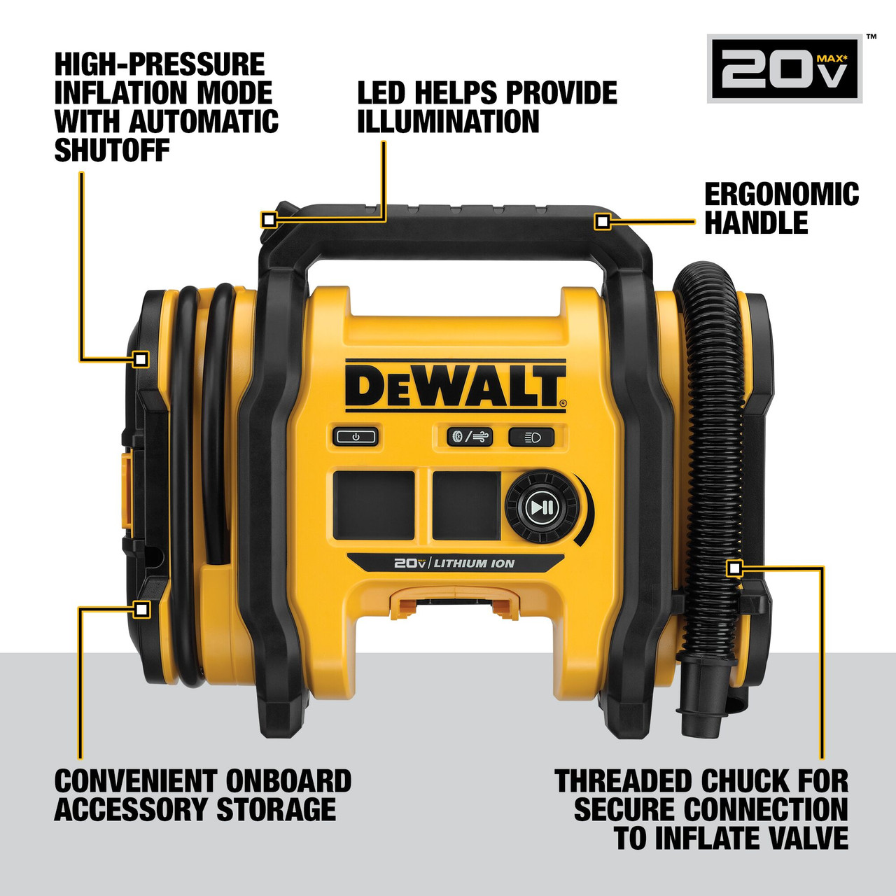 DEWALT DCC020IB 20V MAX Inflator (Tool Only) Federated Tool Supply