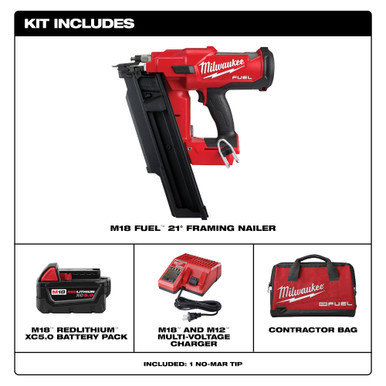 Milwaukee 2744-21 M18 FUEL 21 Degree Framing Nailer Kit