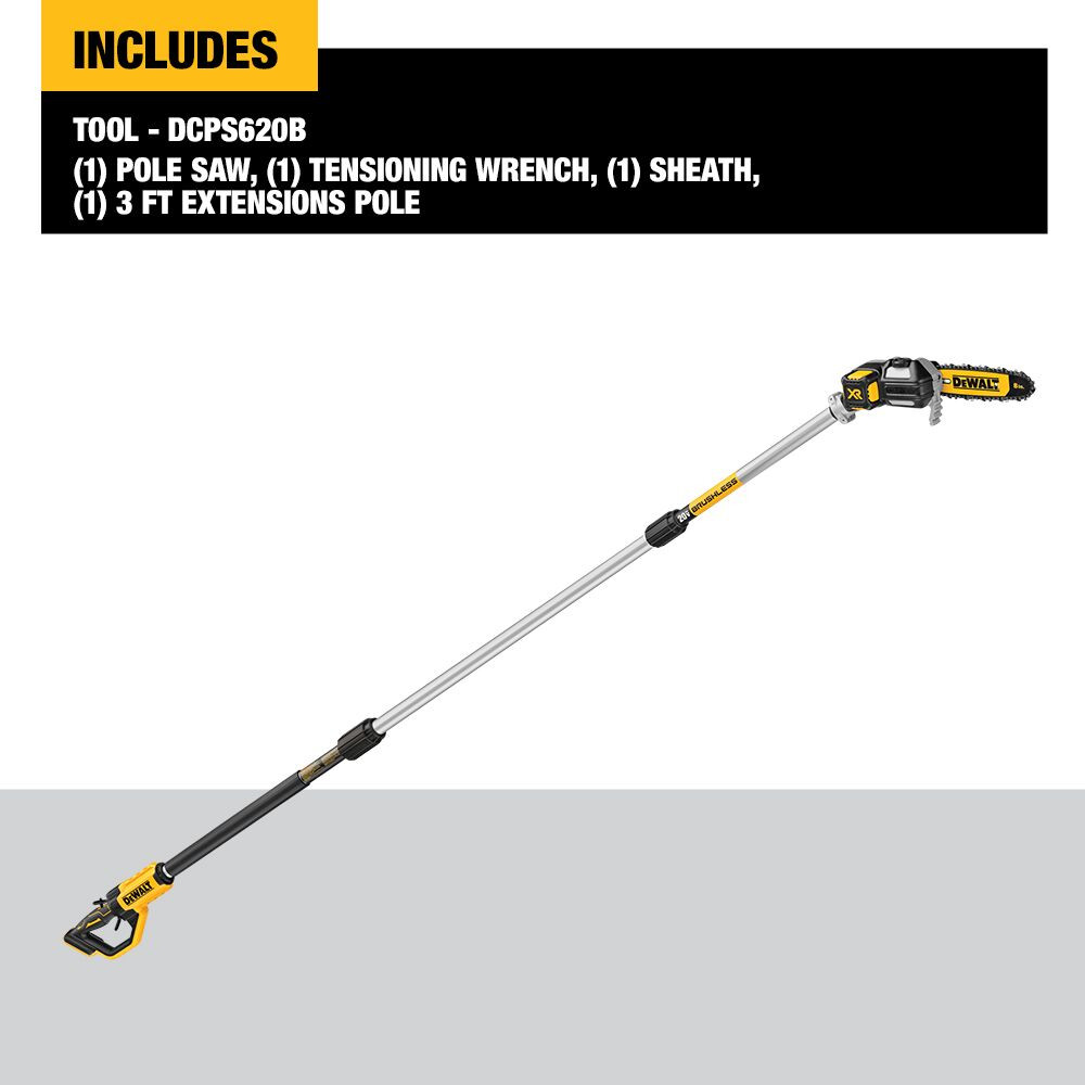 DEWALT DCPS620B - 20V Pole Saw (Tool Only) - Canucktools.ca