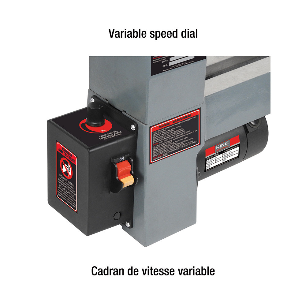 King Canada KWL-813VS - 8'' X 13'' Variable Speed Wood Lathe