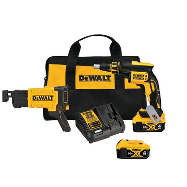 DEWALT DCF620CM2 20V MAX XR Drywall Screwgun W/ Collated Adaptor, Batteries And Bag
