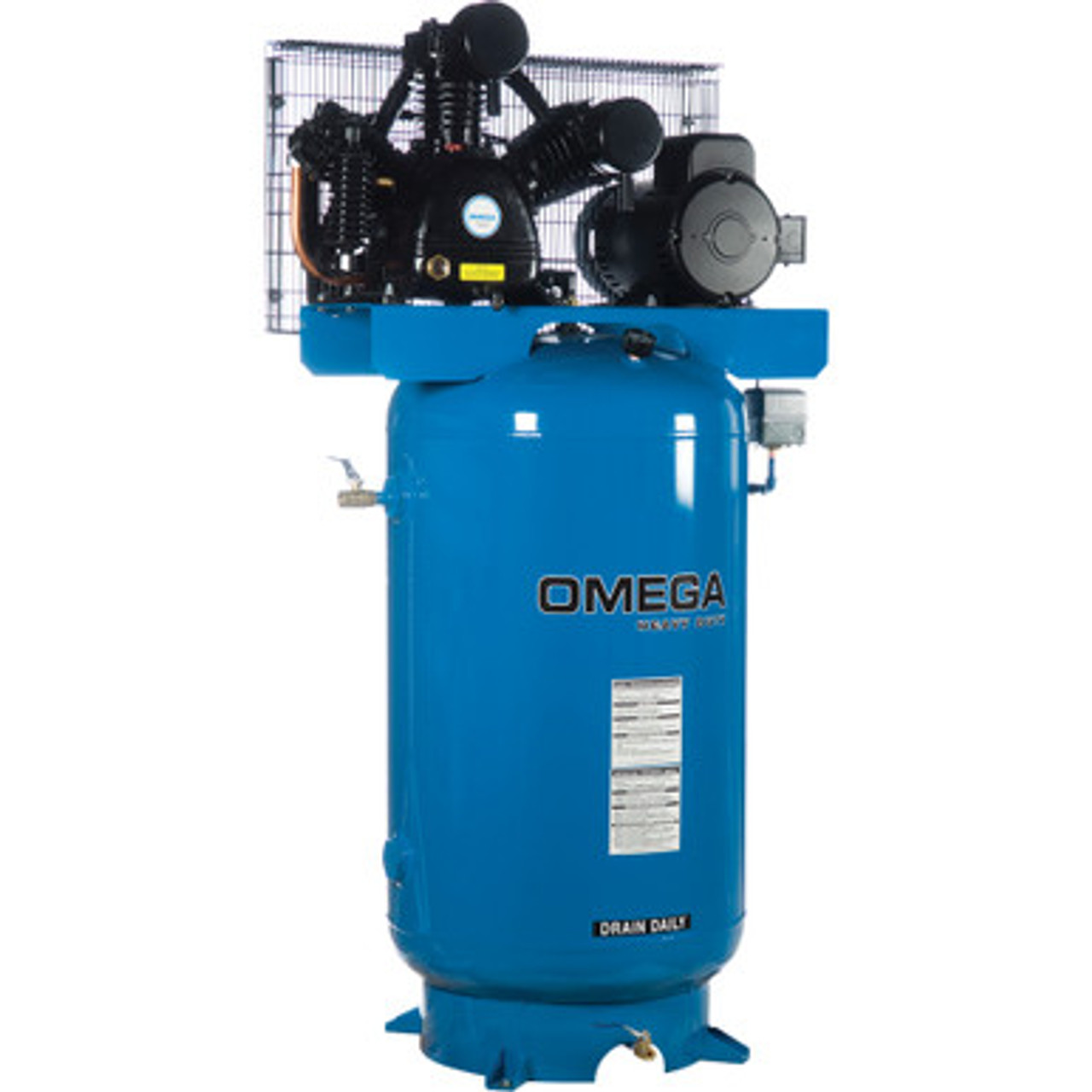 Omega - 5 HP Horizontal Compressor - Two Stages - TK-5080V-01M
