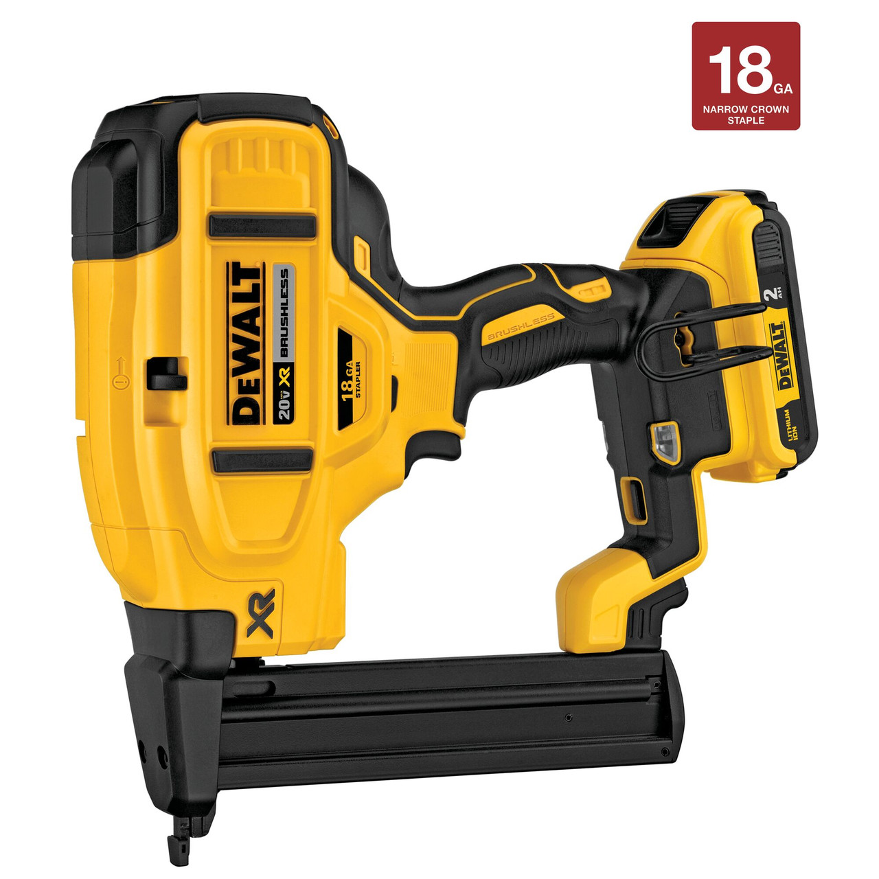 DEWALT DCN681D1 20V MAX* XR® 18 Ga Cordless Narrow Crown Stapler