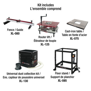 King Canada XL-200C - Router Table Kit- Cast Iron Table(Includes