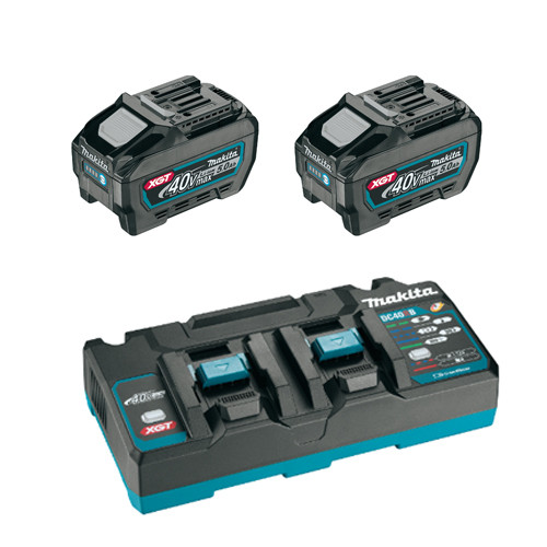 Makita 40VSTARTERKIT 2x 40V 5Ah Batteries (BL4050F) 1x Dual