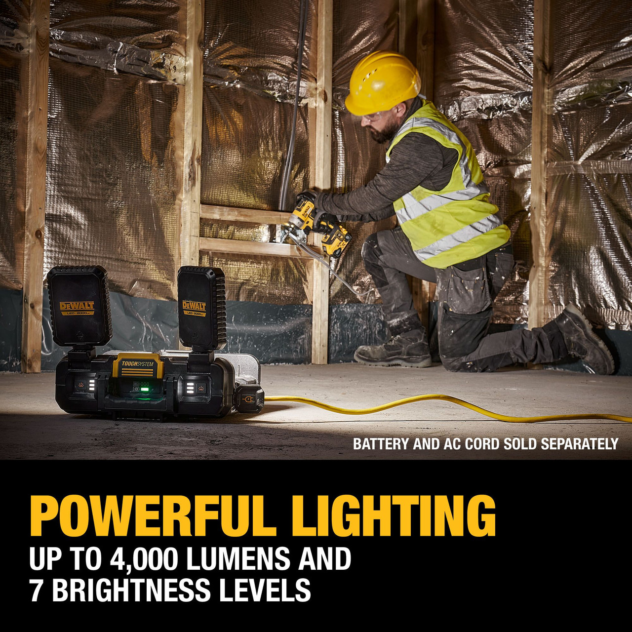 DEWALT DWST08060 Toughsystem Adjustable Work Light Storage