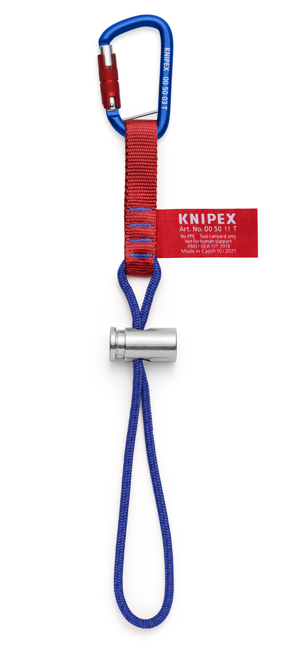 Knipex - Tool Tethering Adaptor Straps with Captive Eye Carabiner (005006TBKA) KNIPEX 18 in. Tool Tethering Adaptor Straps with Captive Eye