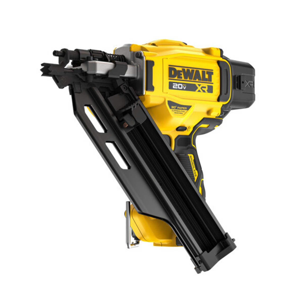 DEWALT DCN930P1 - 20V MAX XR Cordless Brushless 2-Speed 30 Degree Paper  Collated Framing Nailer Kit