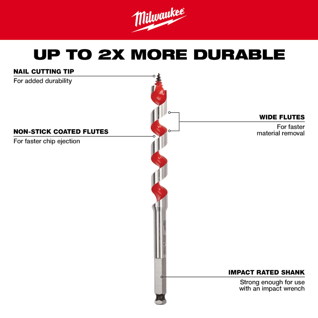 Milwaukee 48-13-6370 1-3/8 x 18 Milwaukee 48-13-6370 Bit Ship Auger 1-3⁄8 In. X 18 In. | eBay