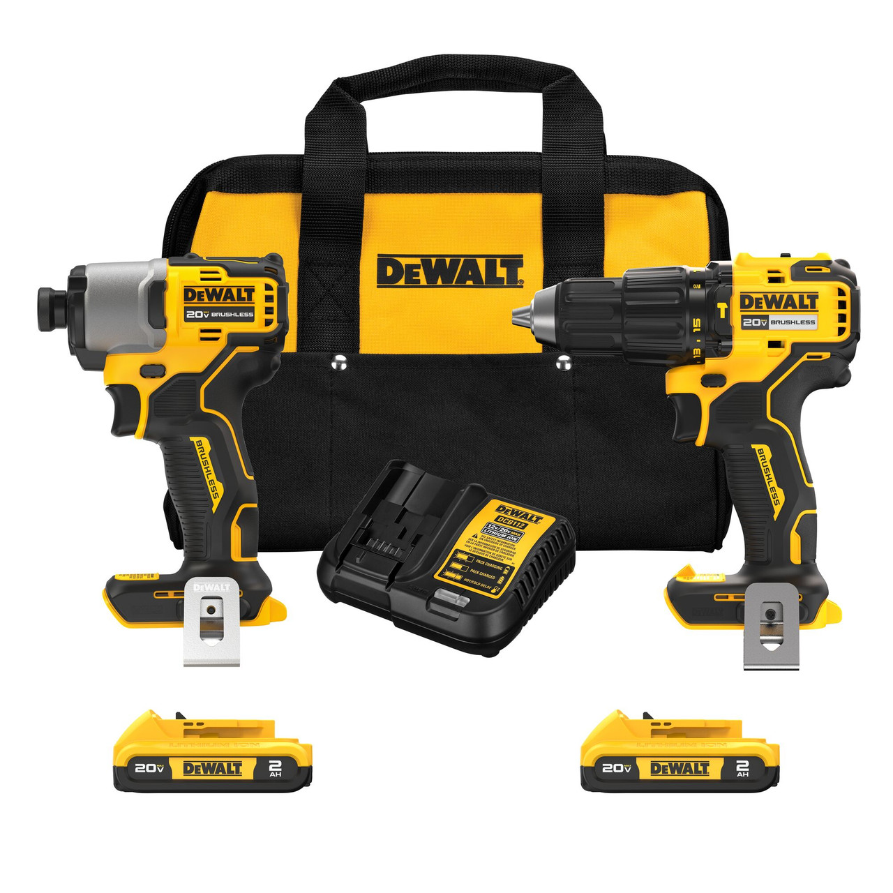 DEWALT DCK228D2 20V Max Brushless Compact Cordless Hammer Drill