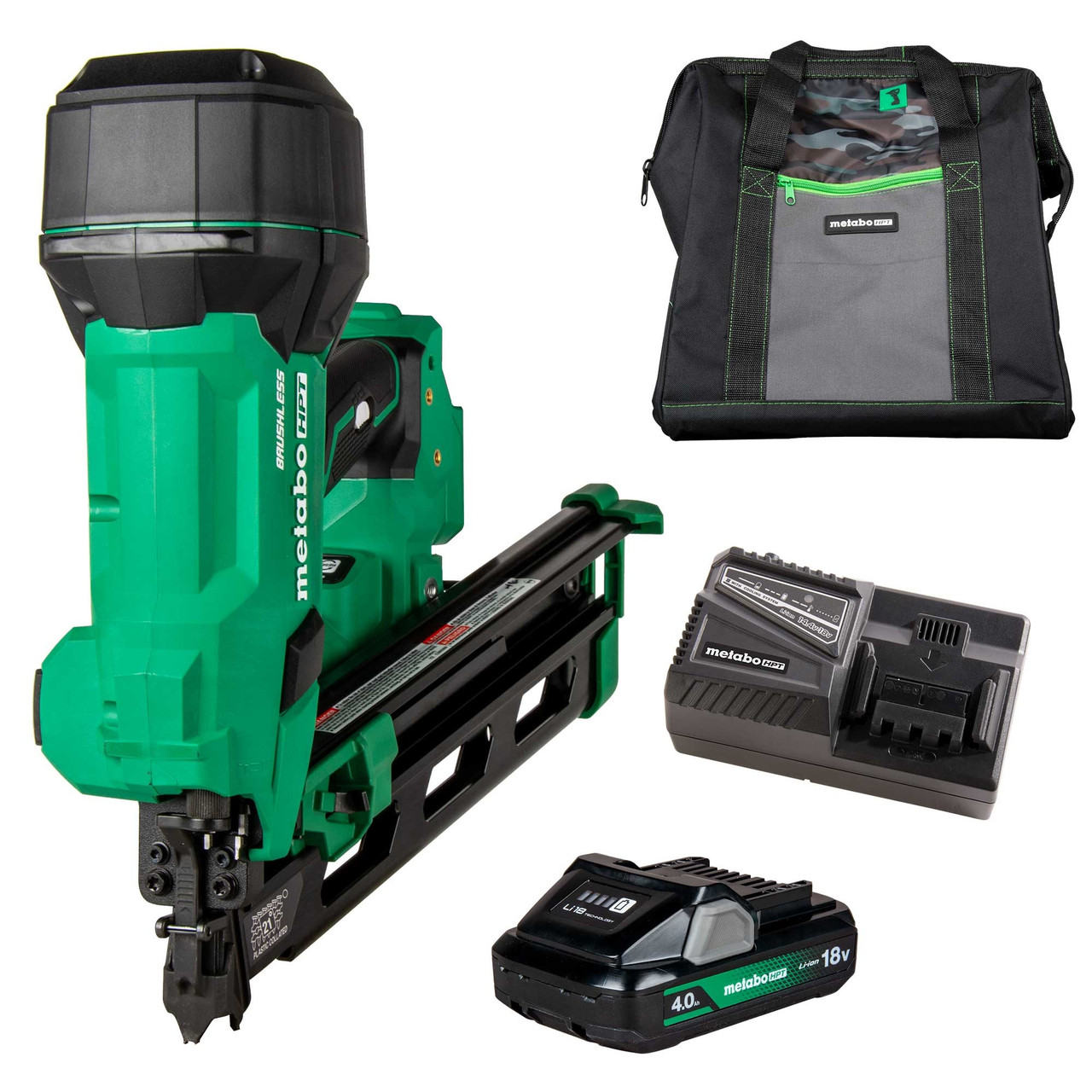 Metabo HPT NR1890DRAM 18V MultiVolt Cordless 21° 3-1/2