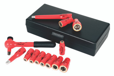 Wiha 31390 - Insulated 1/4" Drive Inch Socket Set