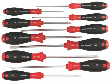 Wiha 30290 - SoftFinish Screwdriver 10 Pc. Set