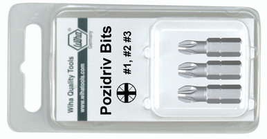 Wiha 71254 - PoziDriv Insert Bit #1 - 3 x 25mm 3 Pc