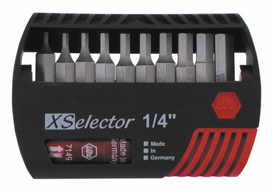 Wiha 79246 - Hex Inch Bit Selector Set 1/16-1/4