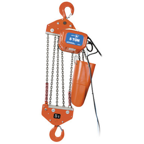 Jet 107206 - (FA-1-5S) 5 Ton 15' Lift 115/230V 1PH Electric Chain Hoist - Heavy Duty