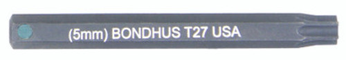 Bondhus 32027 - T27 ProHold Torx Bit, 2" Length - Stock Size: 5mm