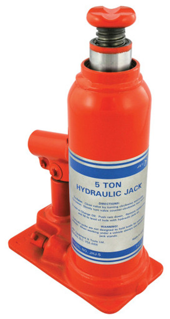 Jet 140103 - (JHJ-5) 5 Ton JET Hydraulic Bottle Jack - Super Heavy Duty