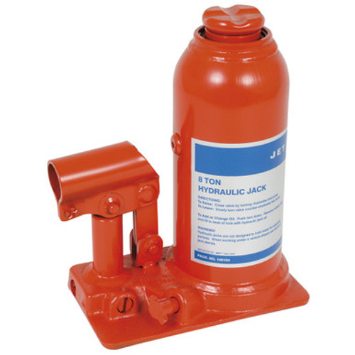 Jet 140104 - (JHJ-8) 8 Ton JET Hydraulic Bottle Jack - Super Heavy Duty