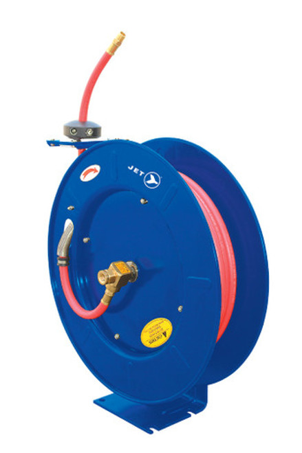 Jet 391726 - (AW1250) 1/2" x 50' Retractable Air/Water Hose Reel - Heavy Duty