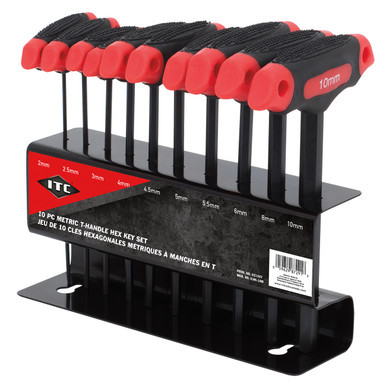 ITC 021507 - (ILHK-10M) 10 PC Metric T-Handle Hex Key Set