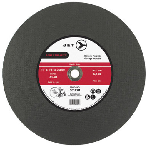 Jet 501228 - 14 x 1/8 x 20mm A24R POWER ABRASIVE T1 Cut-Off Wheel