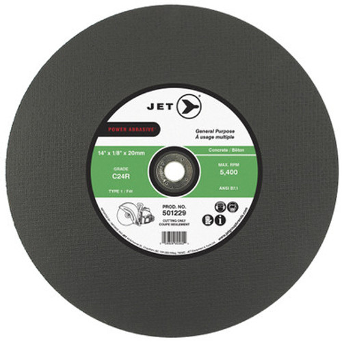 Jet 501229 - 14 x 1/8 x 20mm C24R POWER ABRASIVE T1 Cut-Off Wheel