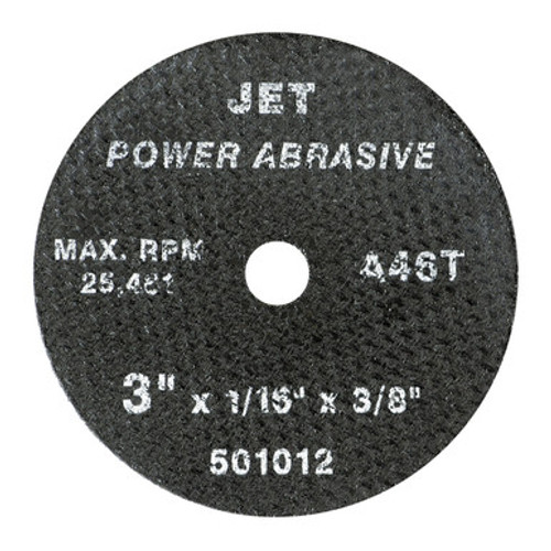 Jet 501014 - 3 x 1/8 x 3/8 A46T POWER ABRASIVE T1 Cut-Off Wheel