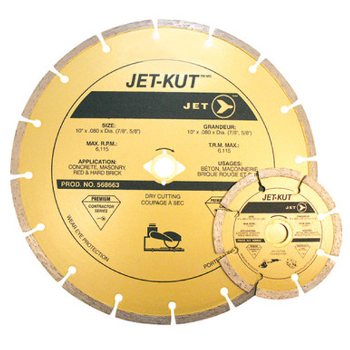 Jet 568602 - (DST–4) 4 x .080 x 7/8 (20mm,5/8) JET-KUT Premium Segmented Diamond Blade
