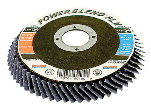 Jet 503317 - 4-1/2 x 7/8 Z80 POWERBLEND FLX Flexible Zirconia Flap Disc