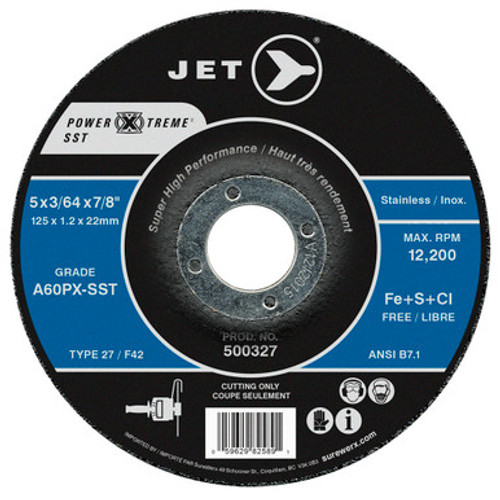 Jet 500327 - 5 x 3/64 x 7/8 A60PX-SST POWER-XTREME SST T27 Cut-Off Wheel