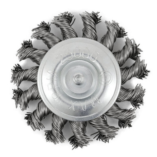 Jet 553792 - (EKR275-20SS) 3 x 1/4" Shaft Mounted Stainless Steel Knot Twisted Radial Brush