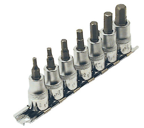 Jet 601201 - (HSW3811) 7 PC 3/8" DR S.A.E. 2" Long Hex Bit Socket Set